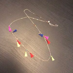Colorful tassel necklace